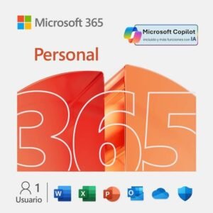 Microsoft 365 Personal 1 Usuario 5 dispositivos 1 año PIN